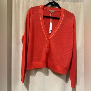 Lilla P Saddle Sleeve Pointelle Cardigan